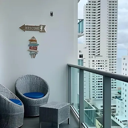 Hermoso Apto De 1 Hab Con Vista Al Mar - Piso 16! * Cartagena